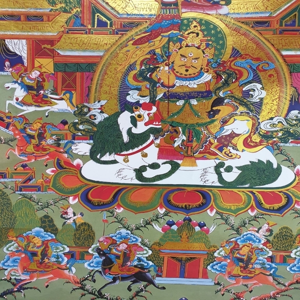 Tranh Thangka Bát Đại Hộ Pháp_120x80cm